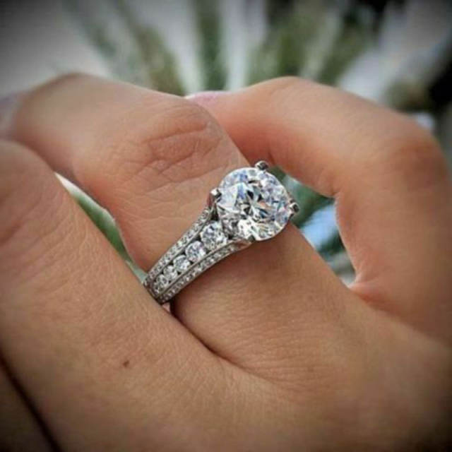Classic wedding diamond rings