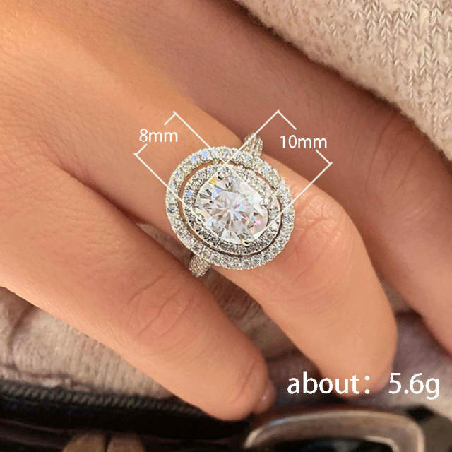 Occident fashion oval shape diamond rings