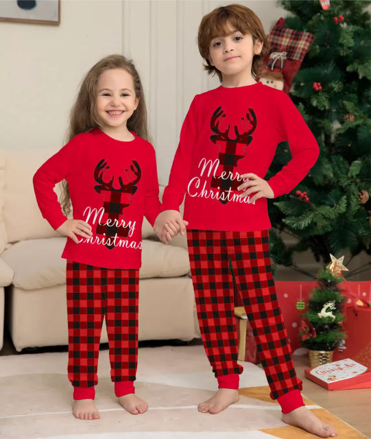 Ebay hot sale red color christmas pajamas