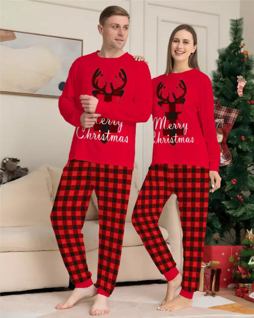 Ebay hot sale red color christmas pajamas