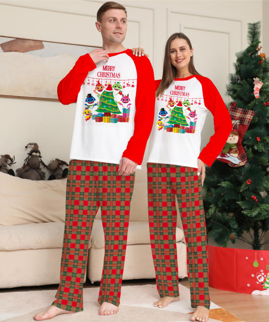 Eaby hot sale red plaid pattern christmas pajamas