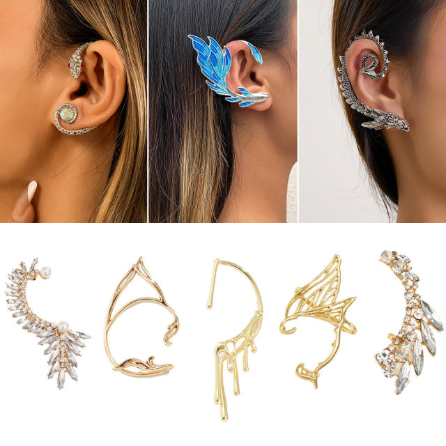 Creative unique design diamond ear wrap