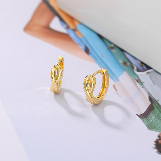 Hot sale infinity symbol huggie earrings