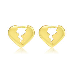 Hot sale broken heart huggie earrings