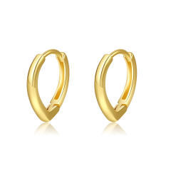 Hot sale geometric shape gold color huggie earrings