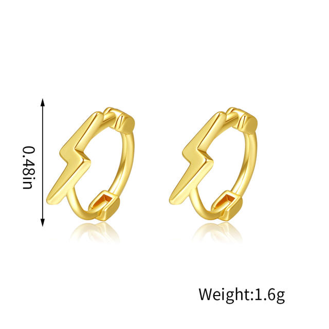 Hot sale flash huggie earrings