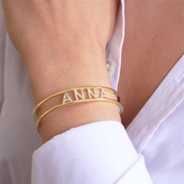 DIY stainless steel name bangle