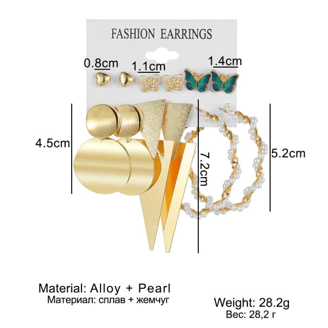 Occident fashion easy match earrings set