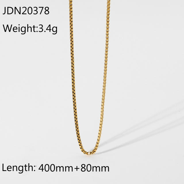 INS concise easy match stainless steel chain necklace