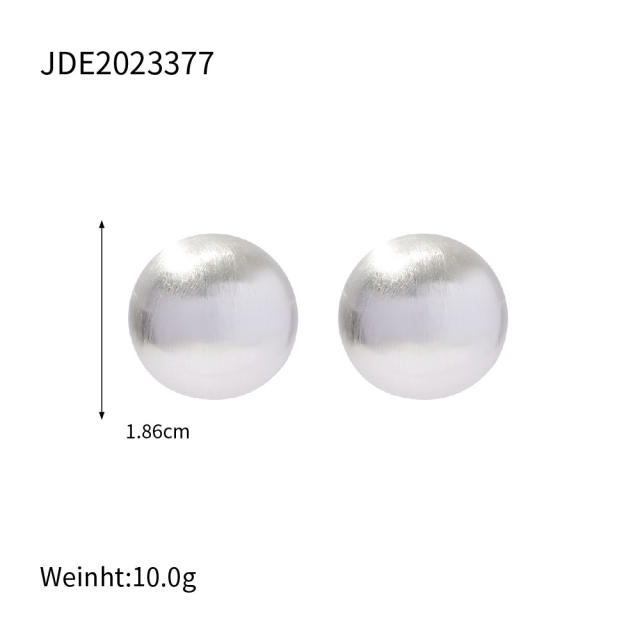 Winter design easy match elegant pearl studs earrings
