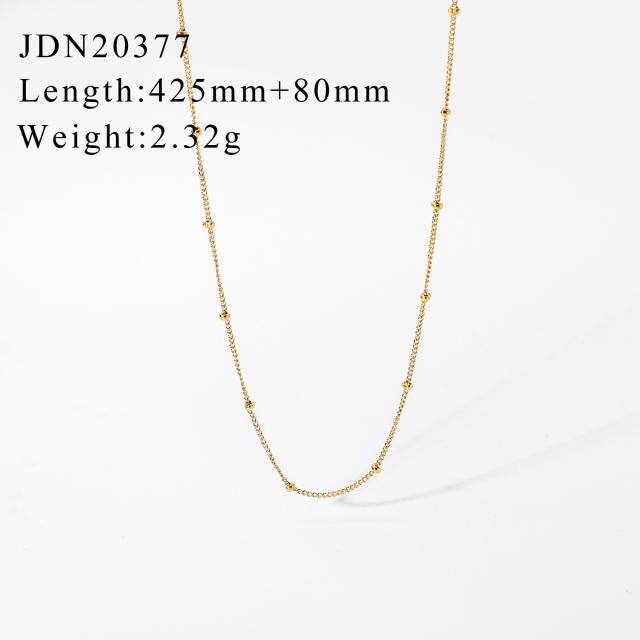 INS concise easy match stainless steel chain necklace