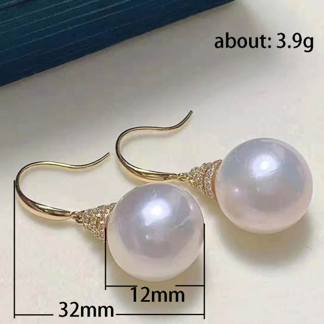 Elegant easy match pearl drop earrings