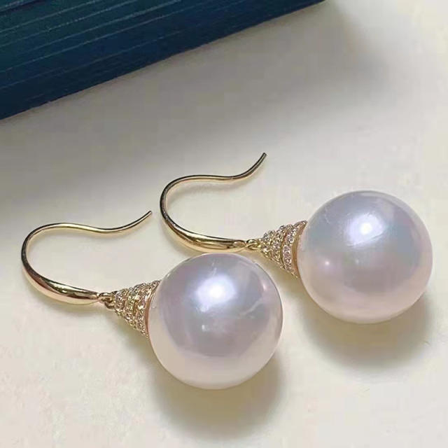 Elegant easy match pearl drop earrings