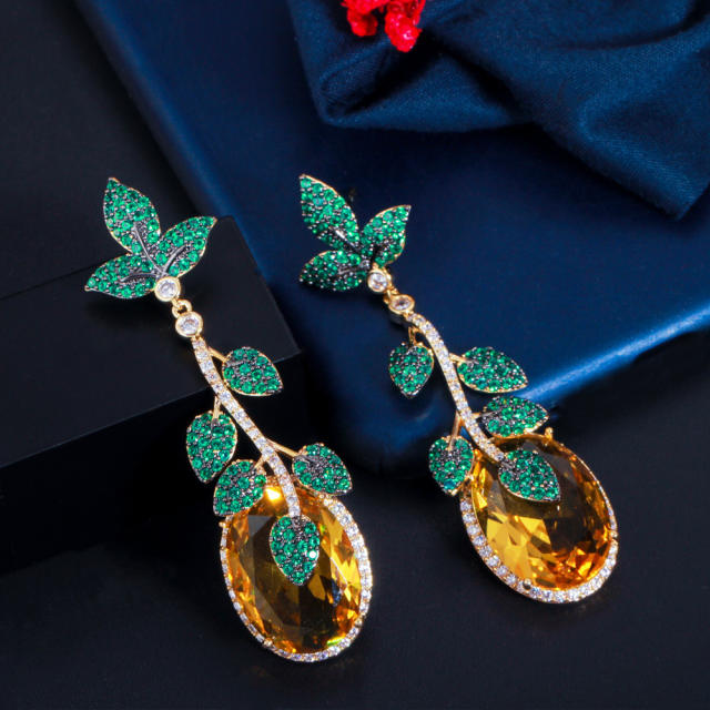Elegant topaz drop handmade earrings
