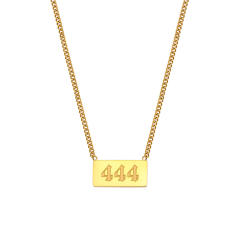 Occident fashion elegant angel number 111 to 999 stainless steel necklace