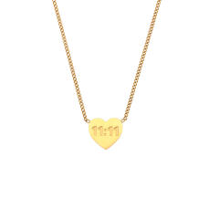 Personality angel number 11:11 heart stainless steel necklace
