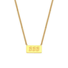 Occident fashion elegant angel number 111 to 999 stainless steel necklace