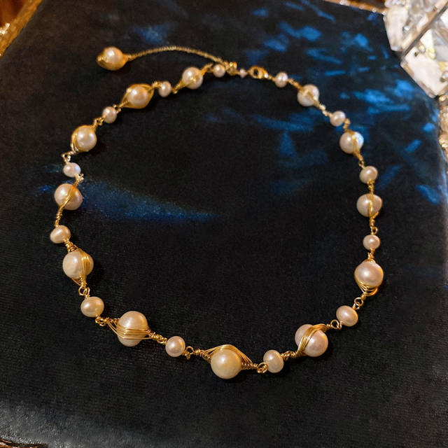 Baroque pearl necklace set