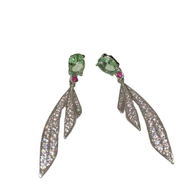 925 needle elgant diamond earrings for women