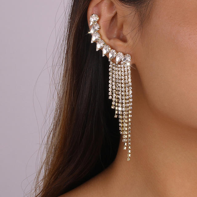 Occident fashion diamond tassel earrings