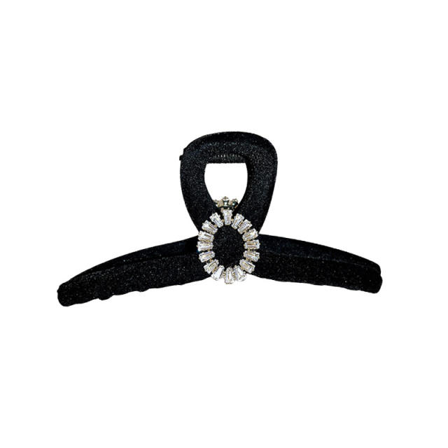 Korean fashion black color diamond heart square hair claw