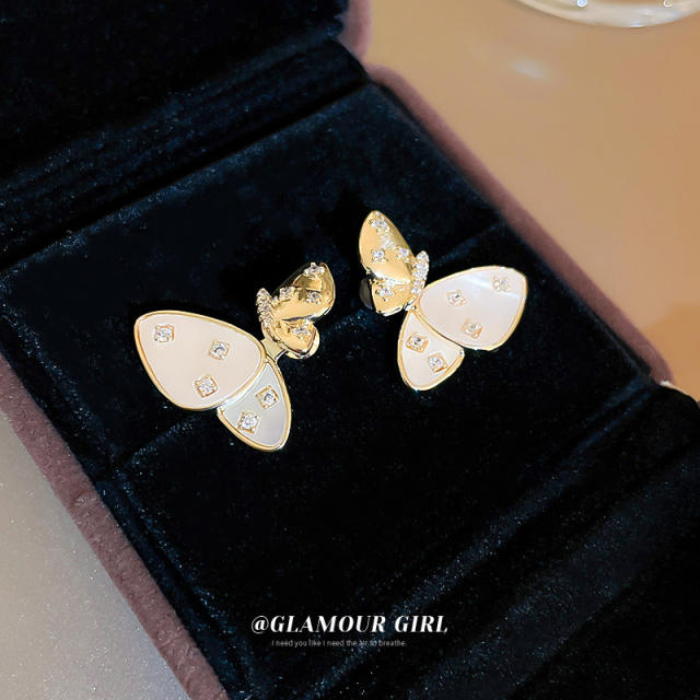 925 needle butterfly studs earrings