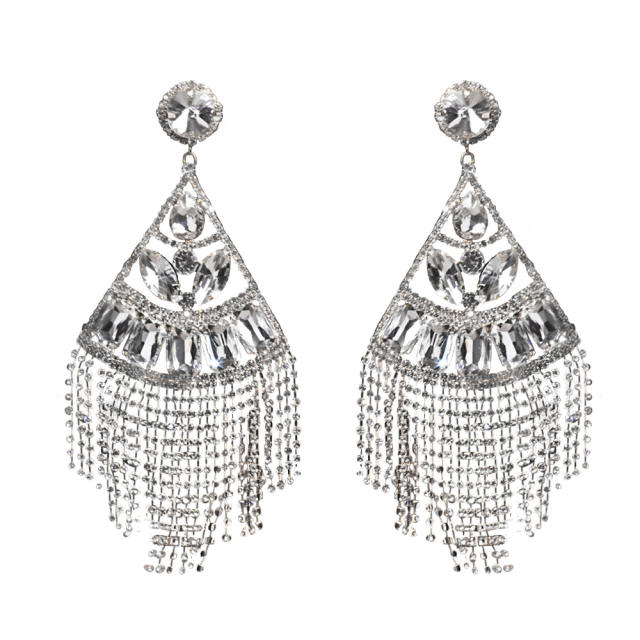 Hot sale sexy diamond tassel women earrings