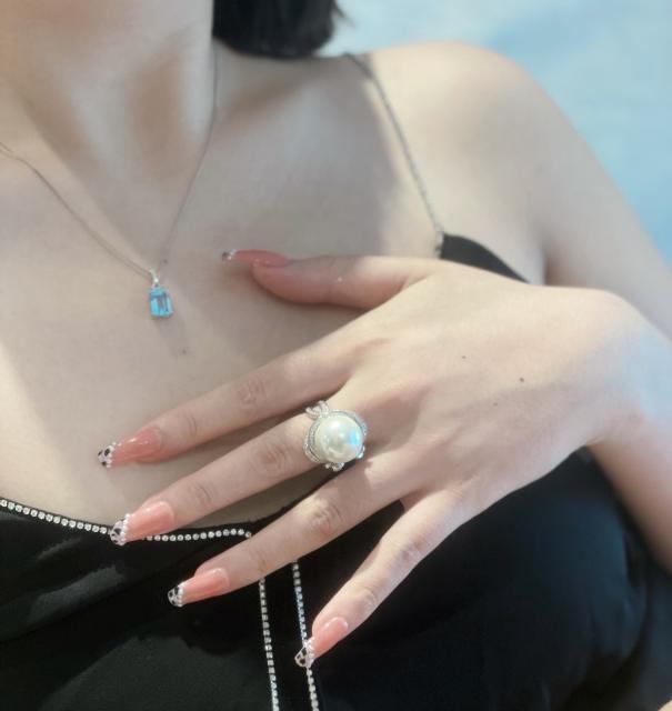 Hot sale water pearl elegant women rings
