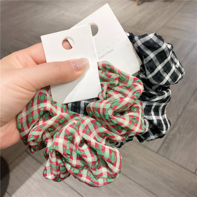 Vintage plaid scrunchies