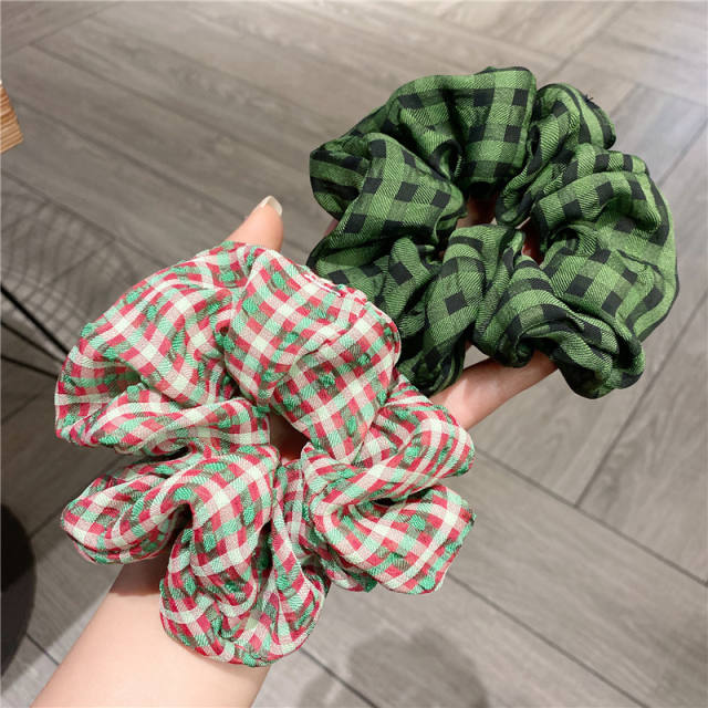 Vintage plaid scrunchies