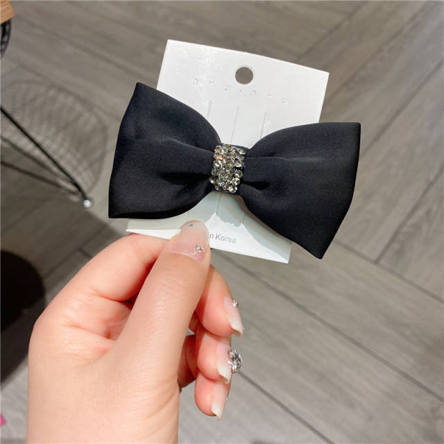 Korean fashion elegant bow french barrette hair clips