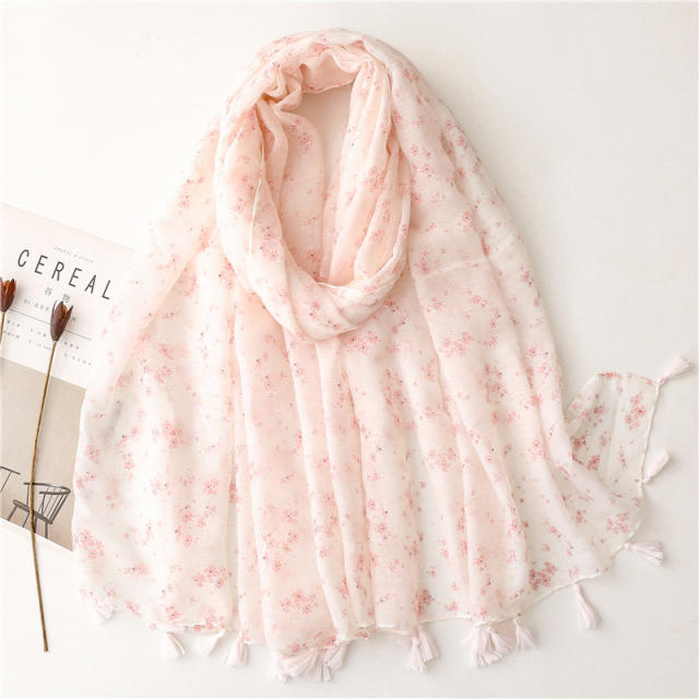 Korean fashion sweet pink color fashion scarf