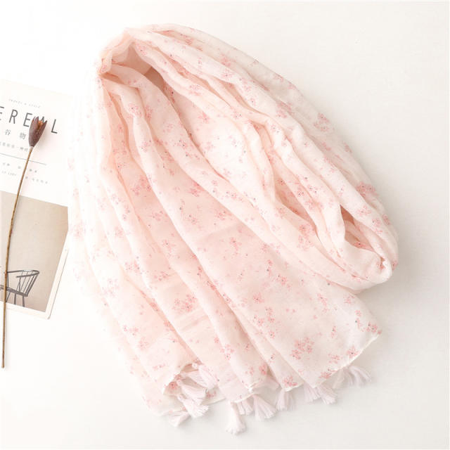 Korean fashion sweet pink color fashion scarf