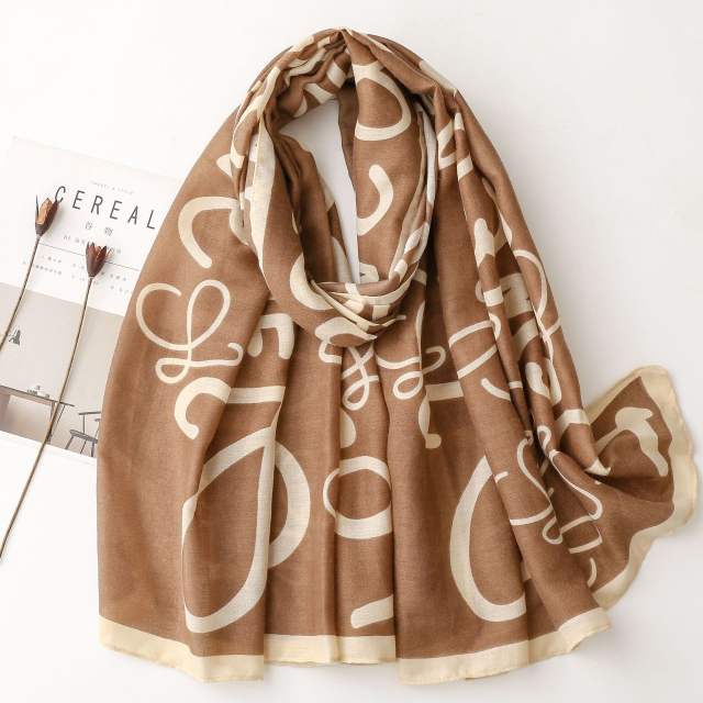 Korean fashion unique letter pattern fashion scarf