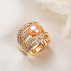 Personality vintage water pearl rings