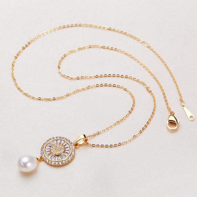 Water pearl elegant necklace earring set