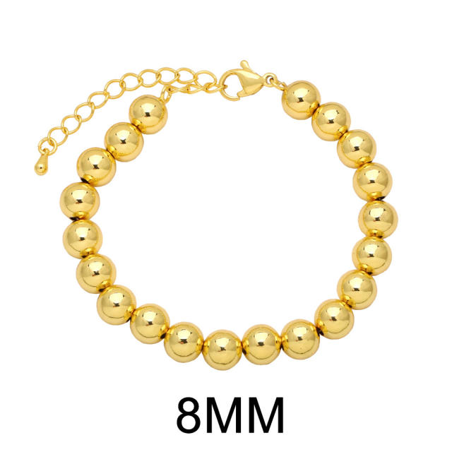 INS real gold plated bead bracelet