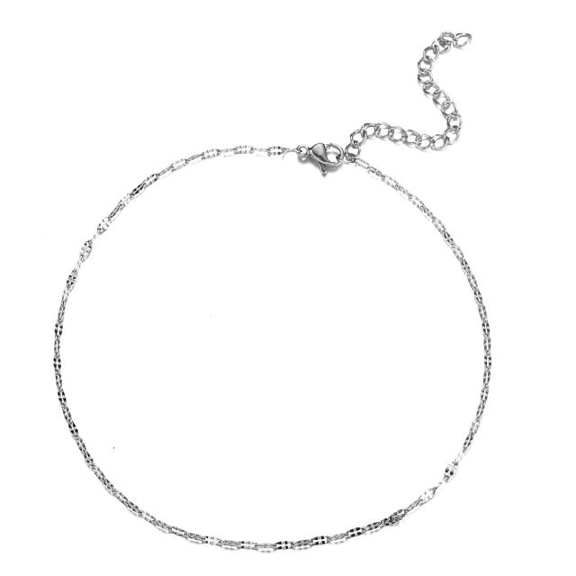 Dainty stainless steel anklet
