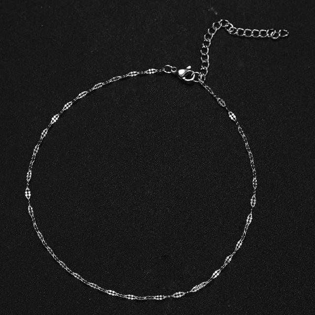 Dainty stainless steel anklet