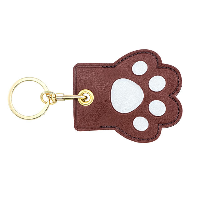 Creative cartoon animal cute leather keychain