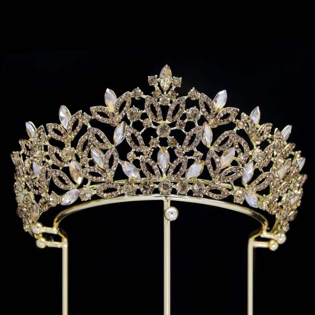 Baroque color glass crystal luxury crown