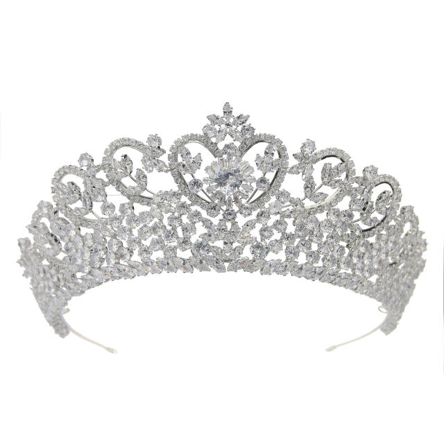 Luxury pave setting handmade diamond crown
