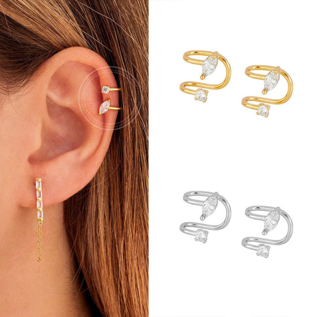 Occident fashion unique diamond copper ear cuff(1pcs price)