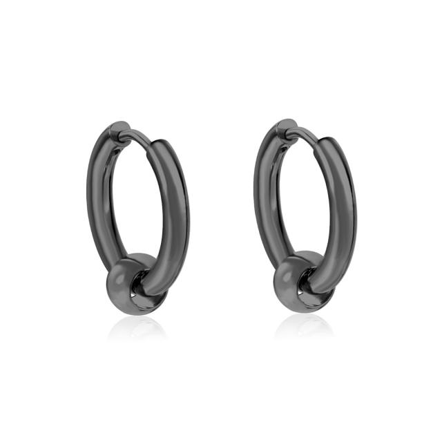 INS easy match stainless steel huggie earrings