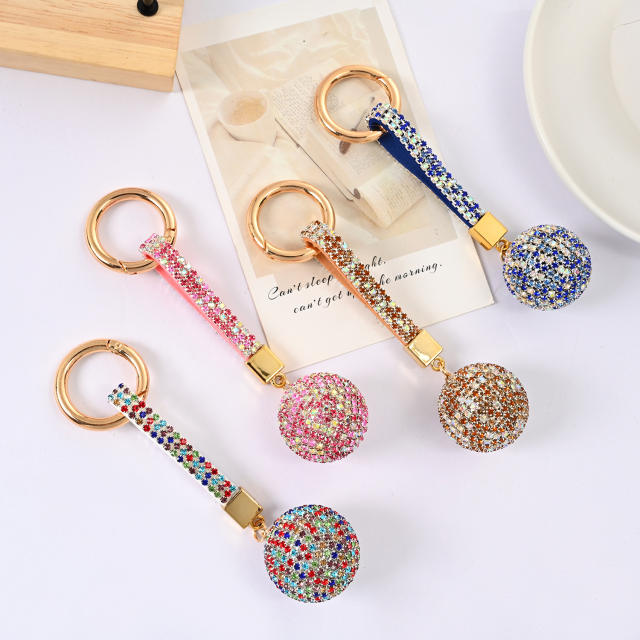 Popular diamond ball keychain