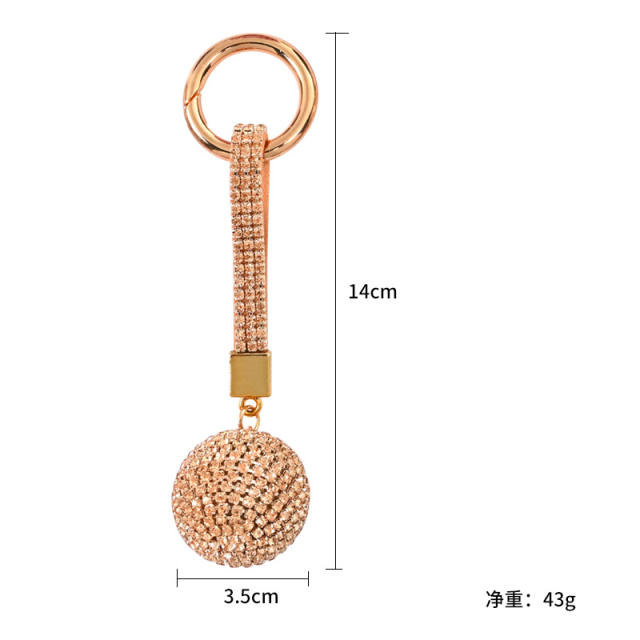 Popular diamond ball keychain
