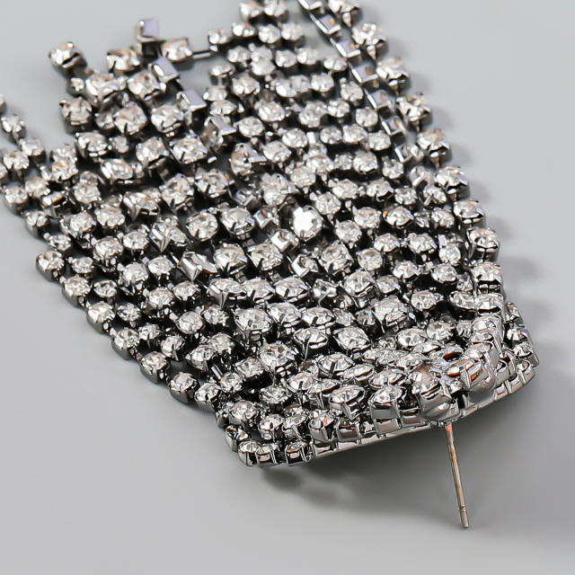 Luxury party design diamond tassel earrings