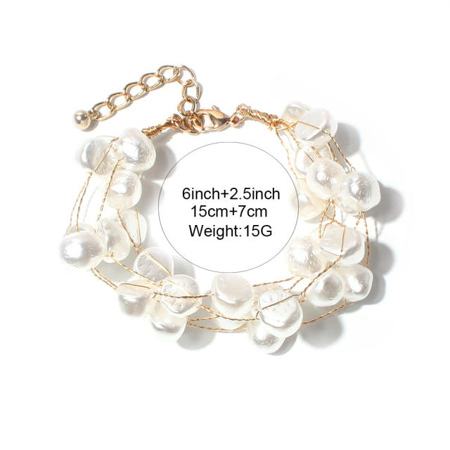 Vintage easy match faux pearl bracelet