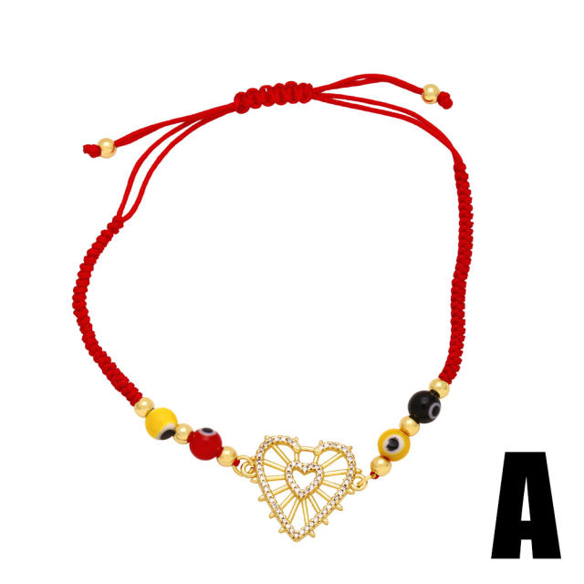 Personality heart life tree symbol red string bracelet
