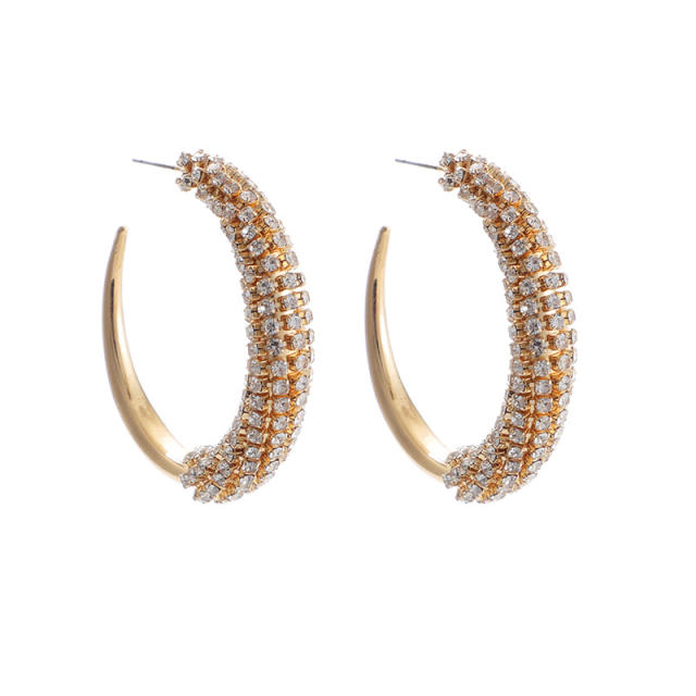 Korean fashion personality open hoop earrings